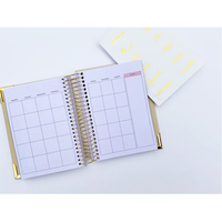 2025 impression personnalisée mignon heureux simple Journal organisateur Journal cahier à spirale meilleur Agenda le planificateur