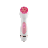 Brosse nettoyante électrique rotative en silicone à 3 têtes pour le visage, nettoyage ultrasonique en profondeur 3-en-1, massage de la peau