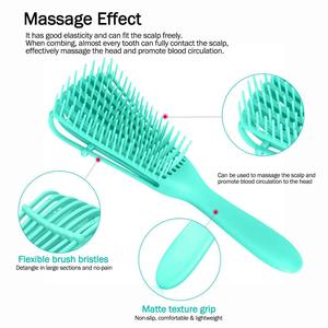 Brosse à cheveux portable de luxe rose pour massage, coiffage et nettoyage, peigne afro - Product Image 5