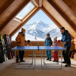 Table de tennis de table professionnelle en gros d'usine, table de tennis de table professionnelle pour camp d'entraînement, plateau hautement élastique, jeu stable - Product Image 1