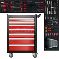 Chariot à outils Maorong à 7 tiroirs, verrouillable, antivol, OBM, en métal, pour atelier, garage, rangement d'outils, avec poignée et roues