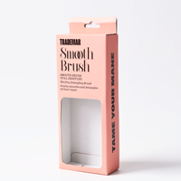 Elegante caja de embalaje personalizada con ventanas Cajas de embalaje de papel rosa ecológicas