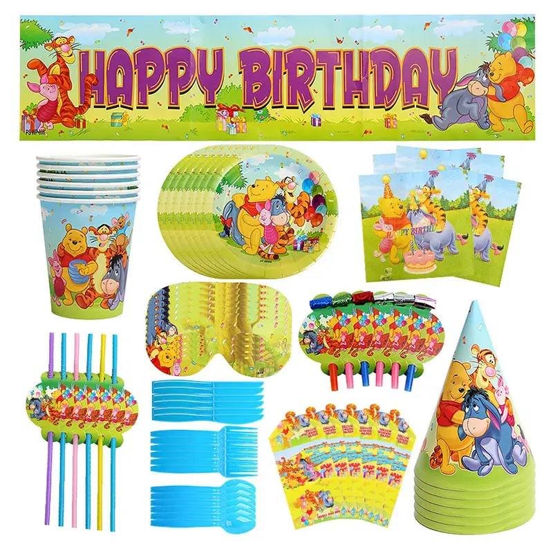 Orsacchiotto vendicatori Maria stampato cartone animato palloncino forniture per festa di buon compleanno decorazione palloncino Set con Topper torta