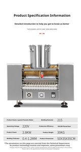 Machine à crêpes électrique automatique en acier inoxydable <span class=keywords><strong>pour</strong></span> boulangerie, production de crêpes à la mangue et de gâteaux en couches - Product Image 4