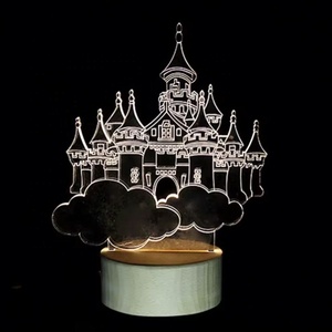 Lampada da Tavolo LED 3D Moderna a Forma di <span class=keywords><strong>Luna</strong></span>, Luce Notturna Acrilica Calda con Effetto Illusione Ottica, Controllo Touch, Design Personalizzabile - Product Image 1