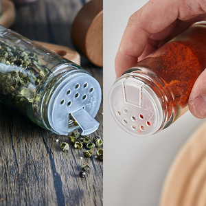 Bán buôn vuông 4oz 3oz 120ml gỗ hàng đầu thủy tinh rỗng nhà bếp các loại thảo mộc gia vị chai lọ container Set với Shaker nắp và nhãn - Product Image 4