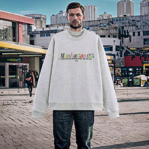 KAR&OT ZA 2025 Printemps Été Automne Nouvelle Mode Décontractée Ample Broderie Lettres Tissé Respirant Col Rond Manches Longues Sweat-shirt - Product Image 3