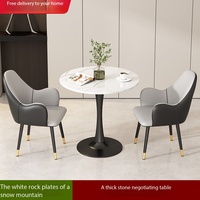 Tables et chaises rondes d'extérieur pour le repos, le bureau et la réception d'hôtel, tables et chaises de loisirs et de luxe léger