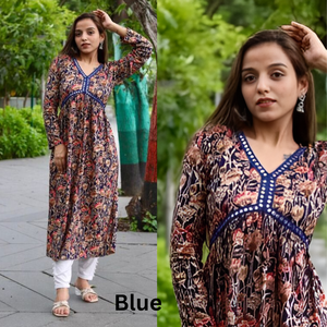 Lujoso traje Anarkali con estampado de rayón pesado de 14kg, corte Naira, vestido de seda de estilo completo, diseño étnico para mujeres, ropa India paquistaní - Product Image 4