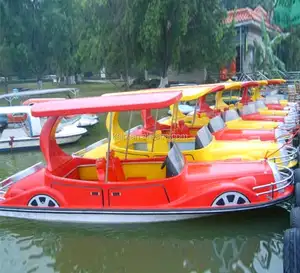 Büyük eğlence lüks tekneler su parkı fiberglas 4-5 koltuk elektrikli su araba tekne satılık