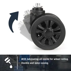 2 шт., STLN-2 запасные колесики для тележки, чемоданы, багажные ящики, двухрядные 360 °, Ремонтный комплект, тяжелые колеса - Product Image 4