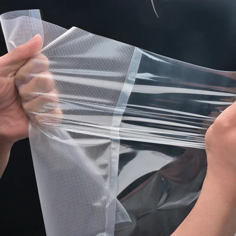 Saco de vácuo Mylar de plástico com novo design, sacos seladores personalizados para alimentos, lanches e nozes, sacos transparentes para embalagem a vácuo