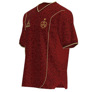 Camiseta Deportiva de Manga Corta HEALY Roja y Dorada, Estilo Retro, Bordada, de Lujo, Cómoda, Personalizada, para Hombre, Estilo Béisbol - Product Image 2