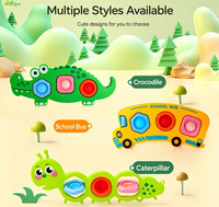 Juguetes Sensoriales Fidget Popper para Niños Pequeños de 1 a 3 Años, Juguete Educativo Montessori de Viaje para Niños y Niñas, Juego de Juguetes para Aliviar el Estrés