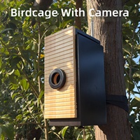 Caméra de Nid d'Oiseau Intelligente IA, Durable, pour l'Éclosion et l'Incubation des Œufs, en Bois Écologique, Extérieure, Tendance et Luxe
