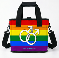 Sac isotherme arc-en-ciel Demisexual, pliable, pour le travail, le camping, étanche, avec bandoulière