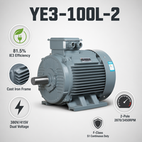Moteur électrique triphasé 3KW 4HP, efficacité premium IE3, 380V 415V 50Hz 60Hz, IP55, fonte, B3 B5, moteur industriel