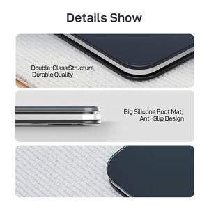 लोकप्रिय स्मार्ट बीएमआई डिजिटल बुद्धिमान बाथरूम ग्लास इलेक्ट्रॉनिक शरीर में वसा के लिए वजन पैमाने पर मानव शरीर - Product Image 2