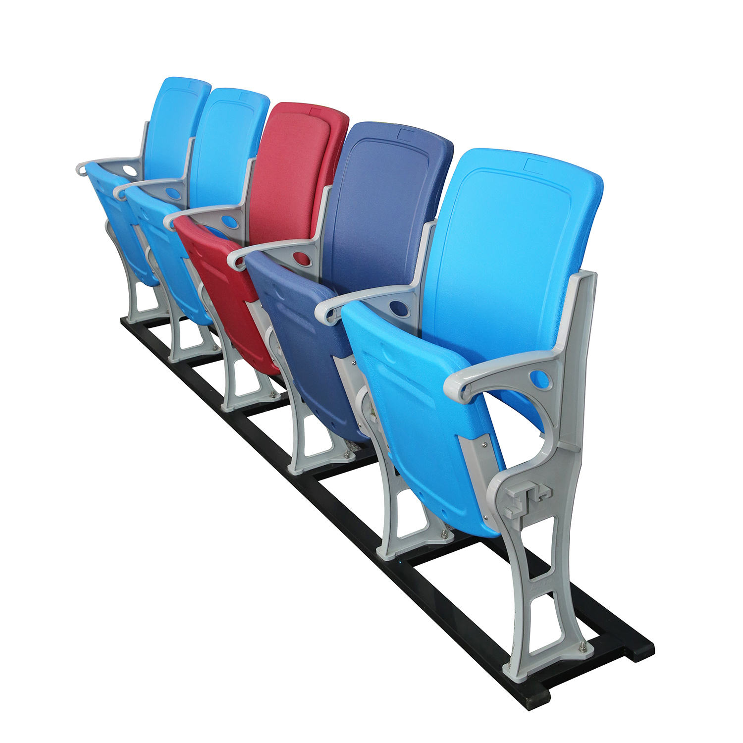 Chaise de stade pliante en HDPE haute densité VIP pour utilisation intérieure et extérieure Support OEM personnalisable Gymnases de stades de football