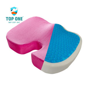 Top One élastique confort dos pliant coccyx oreiller Gel mousse à mémoire coussin de siège de voiture en gros produit de sport et de divertissement - Product Image 1