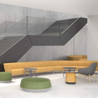 Icon Nordic Modern Kantoor Receptie Restaurant Meubels Modulaire Sectionele Gebogen Bank Set Voor Woonkamer Slaapkamer Stof Stijl
