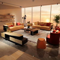 Ensemble de canapés modernes de luxe pour salon, design moderne et luxueux pour hôtels et villas.