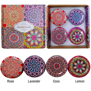Bougie aromatique à la cire de soja florale dans un pot en métal avec couvercle, style classique fait main, décoration d'intérieur, cadeau - Product Image 5