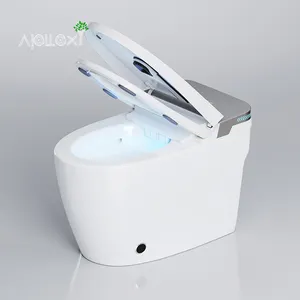 Apolloxy Dekor New Tech automatische Keramik-Wc-Toiletten Einteilige intelligente Toilette Ei intelligente Toilette