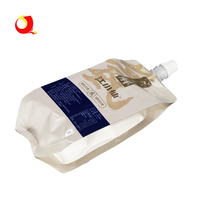 Custom 100 Ml Herbruikbare Roze Leuke Plastic Vruchtensap Verpakking Zijvouw Tuit Zakje Met Top Uitloop
