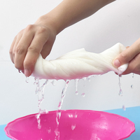 Serviette de bain jetable en pâte de bois biodégradable, douce, respectueuse de la peau, haute absorption d'eau, bonne résistance, sans peluches, multi-usages