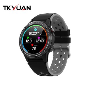 TKYUAN 1,3 pulgadas HD círculo Reloj inteligente barómetro Plus-altímetro brújula GPS a prueba de agua Reloj deporte Smartwatch - Product Image 3