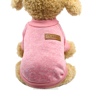 低最小起订量简单狗衣服毛衣实心空白哈巴狗衣服套头衫 - Product Image 4