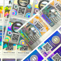 Autocollant de sécurité anti-contrefaçon personnalisé en usine avec code QR holographique 3D, étanche, inviolable et anti-effraction VOID
