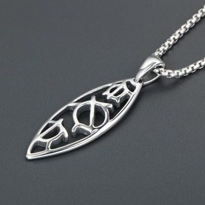 Japanese Korean Style Minimalist Hollow Leaf <b>Titanium</b> Steel Necklace Fashionable Women's Pendant Jewelry SP781 - Product Image 2