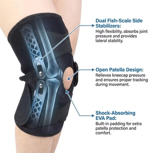 <span class=keywords><strong>Rodillera</strong></span> Médica con Estabilizadores Laterales, Soporte Ajustable para Rodilla con Rótula Abierta para Alivio del Dolor por Rotura de <span class=keywords><strong>LCA</strong></span> y Menisco, Protector de Neopreno - Product Image 2
