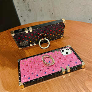 Блестящий чехол для телефона для <span class=keywords><strong>OPPO</strong></span> A92s Рино 7 pro 5g A15 A53 2020 A55 A7 <span class=keywords><strong>A5s</strong></span> A12 A52 Bling любит сердце задняя крышка с защитой от повреждений и кольцом держателем - Product Image 4