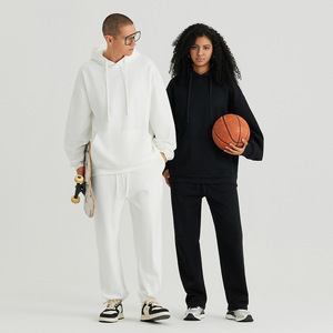 405 GSM sweats à capuche surdimensionnés en coton lourd unisexe sans ficelle grande taille Logo personnalisé - Product Image 4