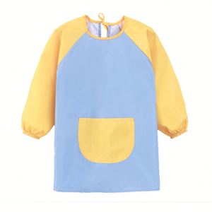 Art Aprons Learning Education Toys Portable Lightweight Linen Birthday Gift Kids Bib Apron <b>Kit</b> Long Sleeve <b>Painting</b> - Product Image 2