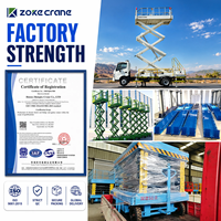Plateforme élévatrice hydraulique robuste de 4 m, capacité de levage de 0,5 tonne, avec rail de guidage, pour la manutention de marchandises en entrepôt et en mezzanine