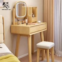 Commode à tiroirs en bois avec miroir, design le plus récent, fabriquée en Chine, à bas prix, personnalisable, grand stock disponible pour livraison immédiate, mobilier de chambre.
