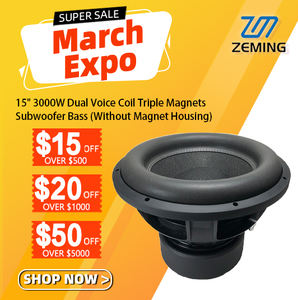 10/12/15/18 Inch Dubbele Spoel Hoge Vermogen 1000W/3000W/5000W Drievoudige Magneten Carbon Fiber Cone Auto Audio Subwoofer 2+2 Ohm - Product Image 1