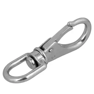 Edelstahl abnehmbare Mama drehbare Karabiner haken Bull Snap