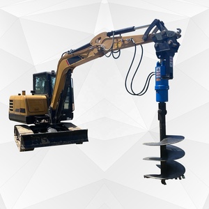 Moteur hydraulique et tarière pour accessoires d'excavatrice, pour le forage de pieux dans les couches de sol - Product Image 2