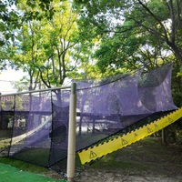 Aire de jeux en corde pour trampoline d'extérieur, équipement de terrain de jeu en filet de corde pour parcs forestiers, zones d'aventure en forêt et jeux pour enfants