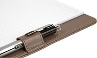Carnet à disque avec système de prise de notes personnalisé, taille junior, couverture en cuir, noir