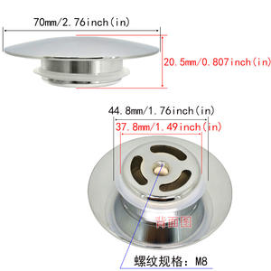 Bouchon d'étanchéité à eau de type champignon de 70 mm, accessoires de vidange à poussoir avec noyau en cuivre de type balle pour éviers - Product Image 1