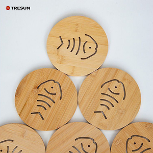 Hot Selling Wood Ebony Insulation Mat Japanese Tea coaster Solid Wood Non-slip Mat <b>Log</b> Mat Coasters - Product Image 2