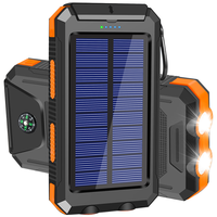 Batterie Externe Solaire Portable 2026 pour Téléphone Portable 10000mAh 20000mAh avec LED – Chargeurs et Batteries