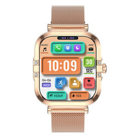 Montre connectée HK82 pour femmes, montre de sport Bluetooth, appel vocal, NFC, surveillance de la santé, surveillance de l'oxygène sanguin, MONTRE CONNECTÉE
