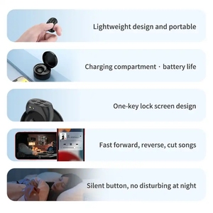 Accessoires de téléphone sans fil de petite taille avec anneau déroulant BT Connected Remote Control For <span class=keywords><strong>Tik</strong></span> <span class=keywords><strong>Tok</strong></span> With Charging Case - Product Image 4